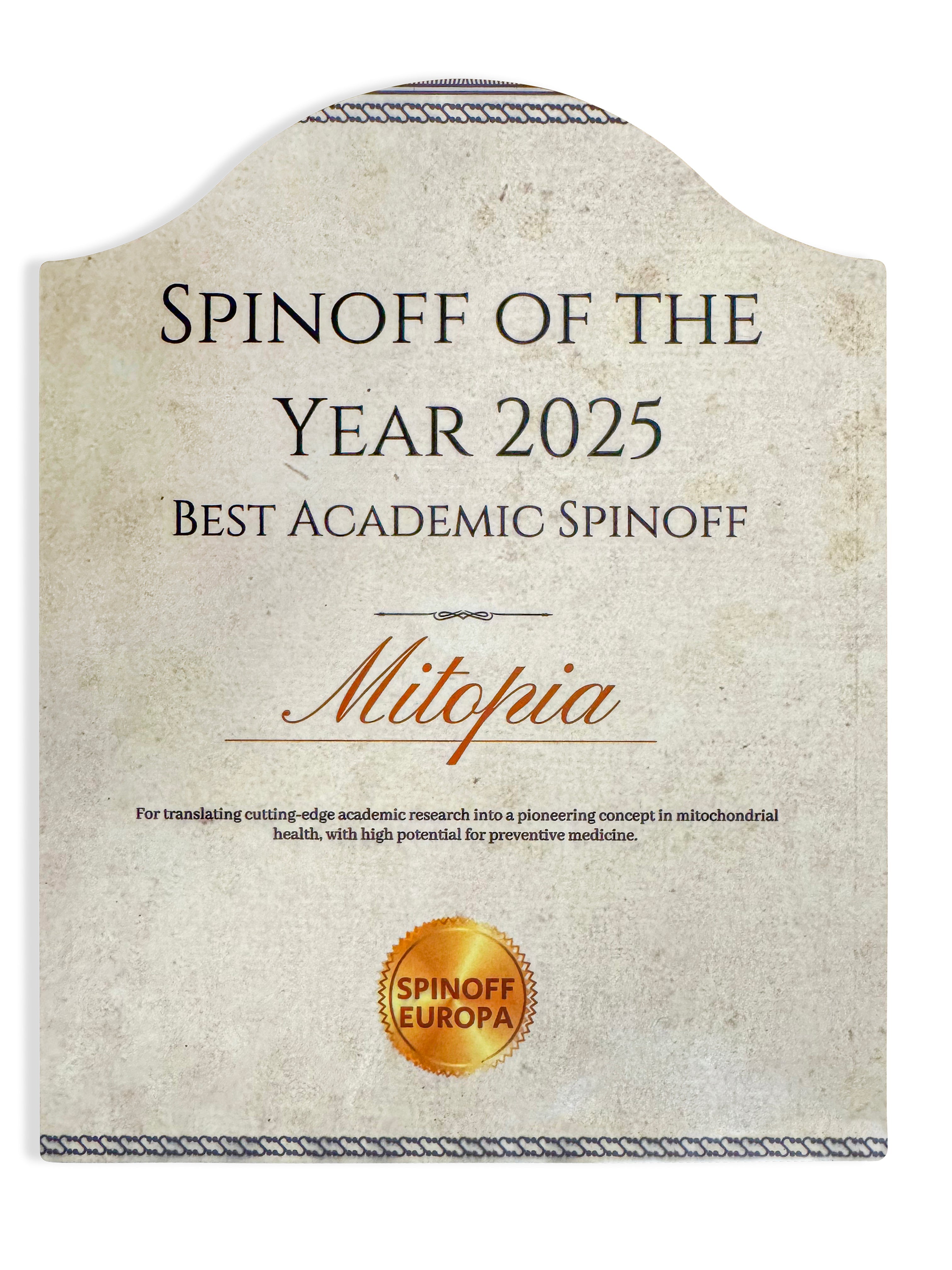 Mitopia с награда „Best Academic Spinoff“ на Spinoff Conference EUROPA 2025